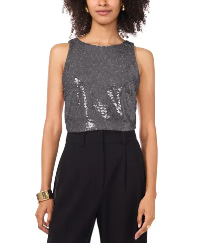 Vince Camuto Women's Sequin Sleeveless Top In Silver