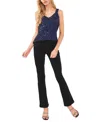 Vince Camuto Sequin Satin Strap Tank In Classic Navy