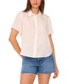 Vince Camuto Women's Sequined Short-sleeve Shirt In Neutral
