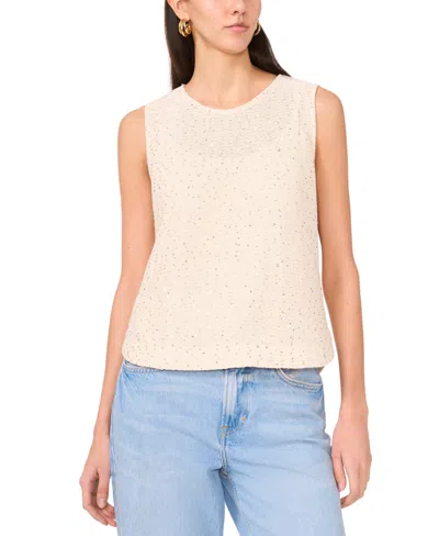 Vince Camuto Women's Sequined Sleeveless Crewneck Top