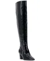 Vince Camuto Shalie Over The Knee Boot In Black Patent Leather