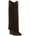 Vince Camuto Shela Pointed Toe Western Boot In Brownie Suede