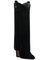 Vince Camuto Shela Fringe Western Boot In Black
