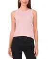 Vince Camuto Metallic Knit Tank In Dusty Blush