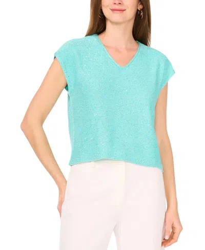 VINCE CAMUTO WOMEN'S SHINE V-NECK CAP-SLEEVE SWEATER