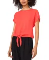 Vince Camuto Women's Short-sleeve Tie-hem Top In Cayenne