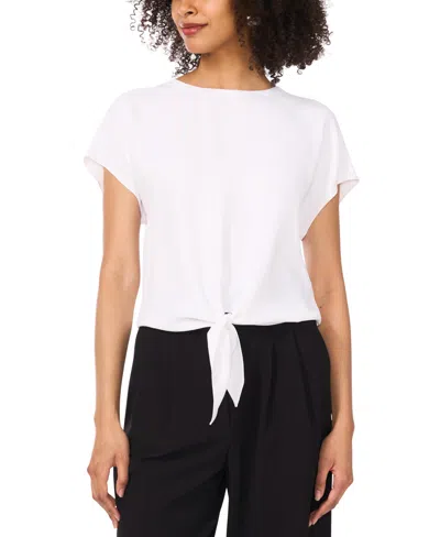 VINCE CAMUTO WOMEN'S SHORT-SLEEVE TIE-HEM TOP