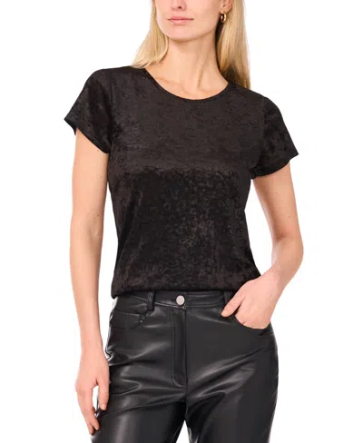 Vince Camuto Women's Short Sleeve Top In Black