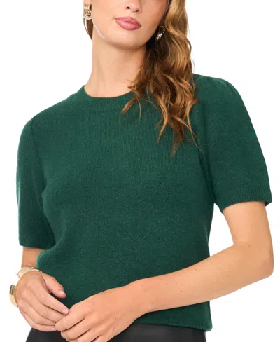 Vince Camuto Women's Short-sleeve Crewneck Sweater In Green