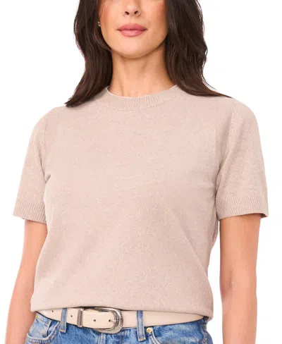 Vince Camuto Women's Short-sleeve Crewneck Sweater In Pink