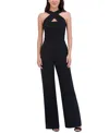 Vince Camuto Signature Cross Neck Jumpsuit In Black