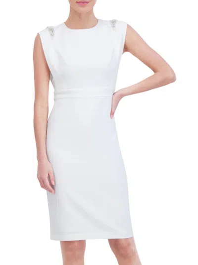 Vince Camuto Women's Signature Stretch Embellished Sheath Dress In Ivory