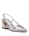 Vince Camuto Sindree Slingback Pointed Toe Pump In Silver