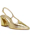 Vince Camuto Sindree Slingback Pointed Toe Pump In Gold Leather