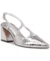 Vince Camuto Sindree Slingback Pointed Toe Pump In Silver Leather