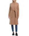 Vince Camuto Women's Single-breasted Fitted Melton Wool Blend Coat In Latte
