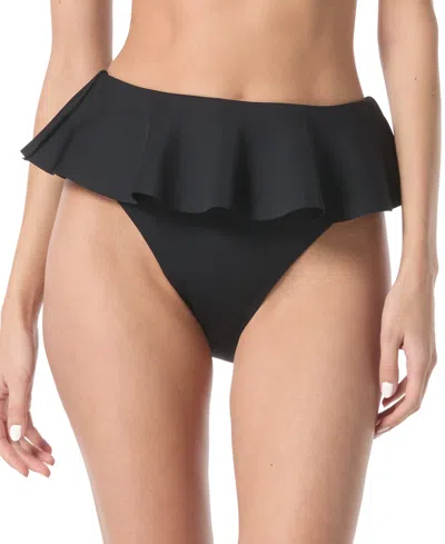 VINCE CAMUTO WOMEN'S SKIRTED HIGH-LEG BIKINI BOTTOMS