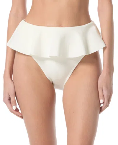 Vince Camuto Women's Skirted High-leg Bikini Bottoms In Ivory