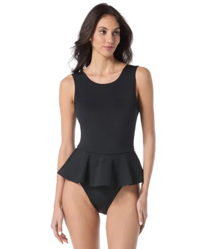 Vince Camuto Women's Skirted One-piece Swimsuit In Black