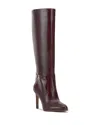 Vince Camuto Skylie Womens Wide Calf Leather Knee-high Boots In Dark Brown