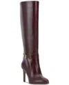 Vince Camuto Skylie Womens Wide Calf Leather Knee-high Boots In Dark Mahogany Leather