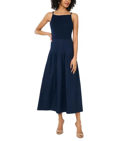 Vince Camuto Sleeveless Woven Maxi Dress In Blue