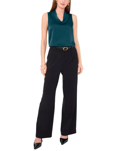 Vince Camuto Women's Sleeveless Cowl Neck Top In Blue