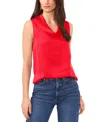 Vince Camuto Women's Sleeveless Cowl Neck Top In Bright Red