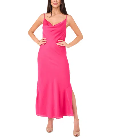 Vince Camuto Women's Sleeveless Cowlneck Maxi Dress In Beetroot