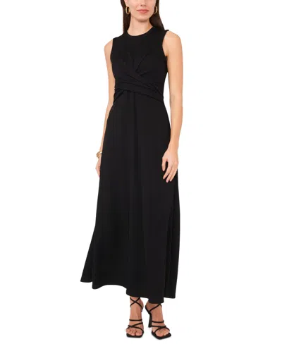Vince Camuto Women's Sleeveless Crossover Maxi Dress In Rich Black