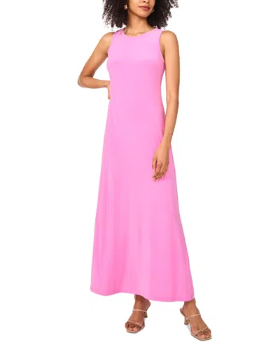 Vince Camuto Women's Sleeveless Keyhole-back Crewneck Maxi Dress