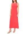 Vince Camuto Women's Sleeveless Keyhole-back Crewneck Maxi Dress In Cayenne