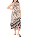 Vince Camuto Print Sleeveless High-low Maxi Dress In Multi