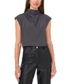 Vince Camuto Women's Sleeveless Mock-neck Top In Medium Heather Grey