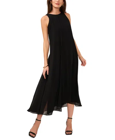 Vince Camuto Women's Sleeveless Overlay Maxi Dress In Rich Black