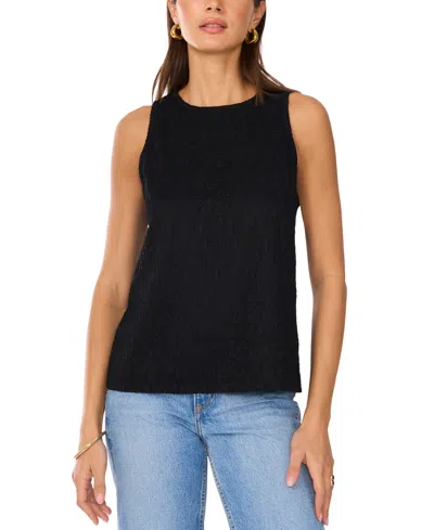 Vince Camuto Women's Sleeveless Round-neck Top In Rich Black