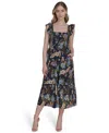 Vince Camuto Floral Midi Sundress In Multi