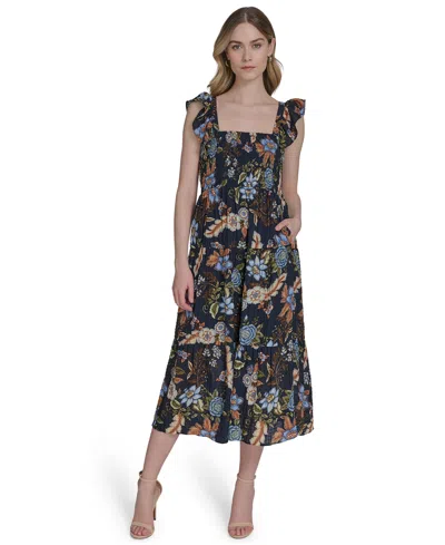 Vince Camuto Floral Midi Sundress In Multi