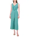 Vince Camuto Tie Front Jumpsuit In Bright Aqua