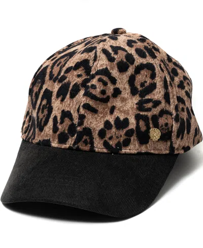 Vince Camuto Straw Panama Hat With Icon Detail In Leopard