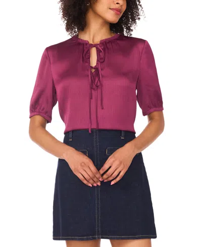 Vince Camuto Women's Solid-color Short-sleeve Blouse In Pink