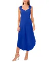 Vince Camuto Solid Tie-shoulder Cascading Jumpsuit In Cobalt