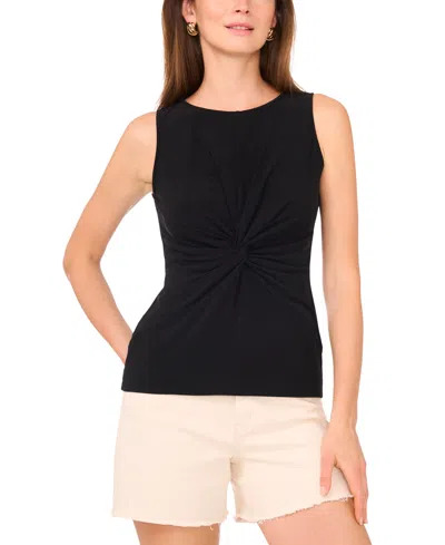 Vince Camuto Women's Solid Twist-front Sleeveless Top In Black