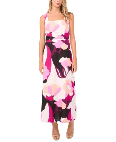 Vince Camuto Women's Square Neck Midi Dress In Pink