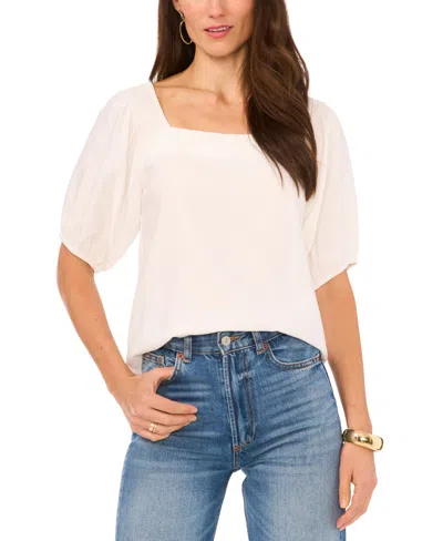 Vince Camuto Women's Square-neck Raglan Top In New Ivory