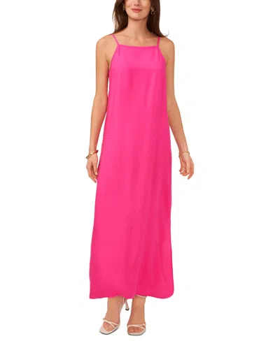 Vince Camuto Women's Square-neck Sleeveless Maxi Dress In Hot Pink