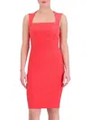 Vince Camuto Signature Stretch Crepe Body-con Dress In Hot Coral