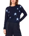 Vince Camuto Star Crewneck Sweater In Blue