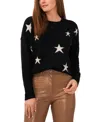 Vince Camuto Star Crewneck Sweater In Rich Black
