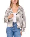 Vince Camuto Stripe Crop Jacket In New Ivory